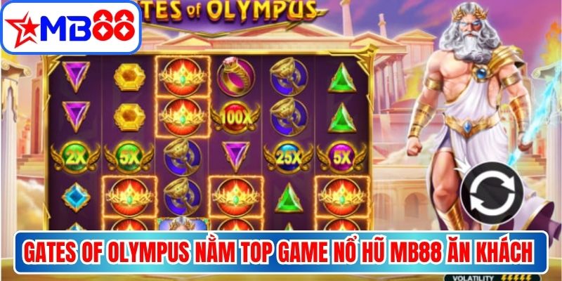Gates of Olympus nằm top game nổ hũ MB88 ăn khách nhất